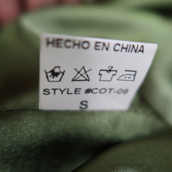 Prima Donna sage green textured frilly mid length coat S - Picture 8 of 9